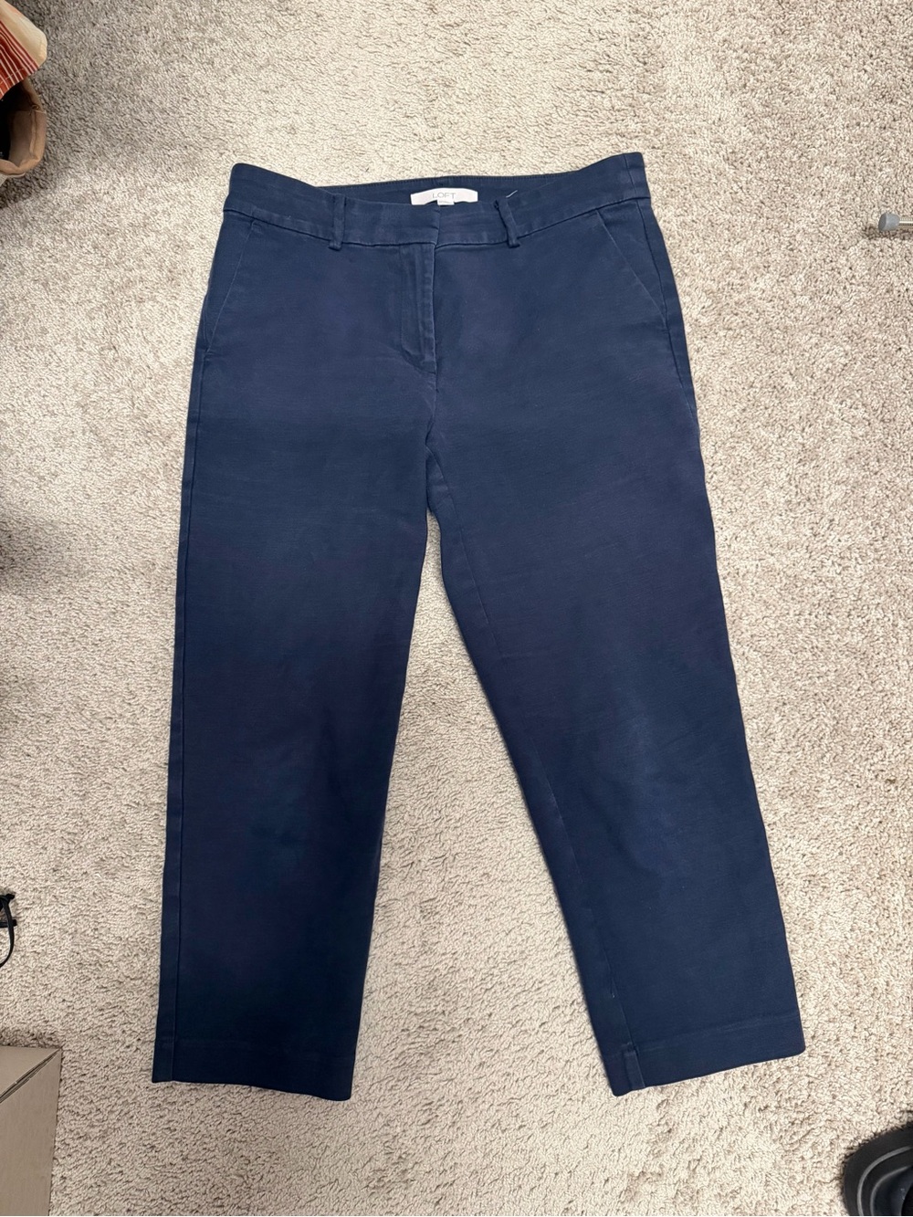 LOFT Women’s Navy Straight-Leg Pants